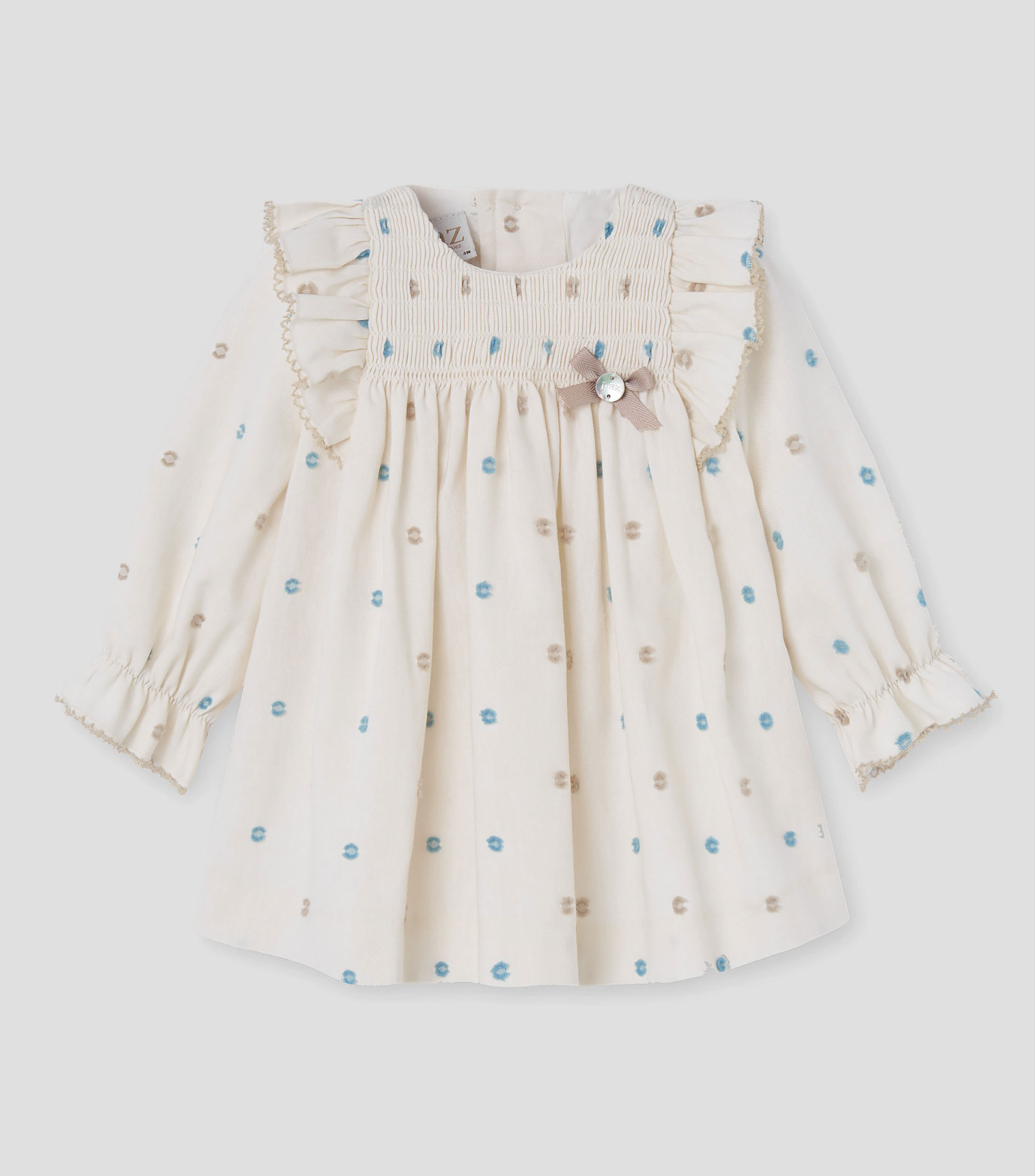 Vestido estampado de manga larga Bebé